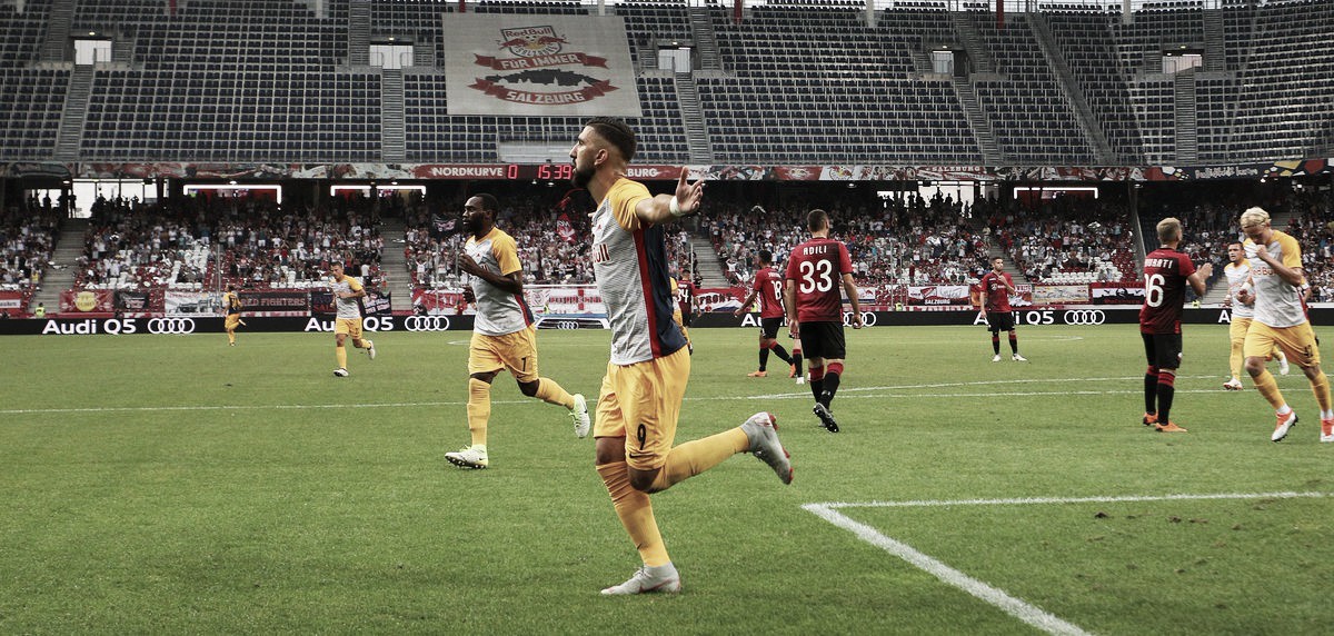 Dabbur marca dois e RB Salzburg vence FK Shkëndija na Uefa Champions League Dabbur marca dois e RB Salzburg vence FK Shkëndija na Uefa Champions League