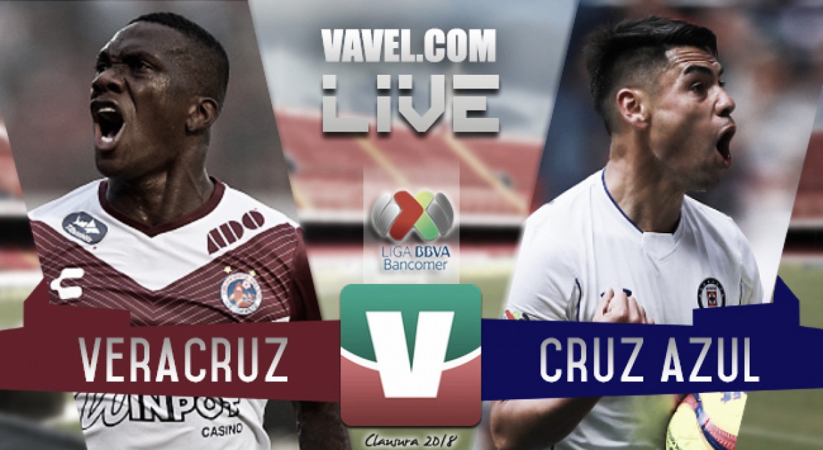 Resultado y goles del Veracruz 1-2 Cruz Azul en Liga MX 2018 Resultado y goles del Veracruz 1-2 Cruz Azul en Liga MX 2018