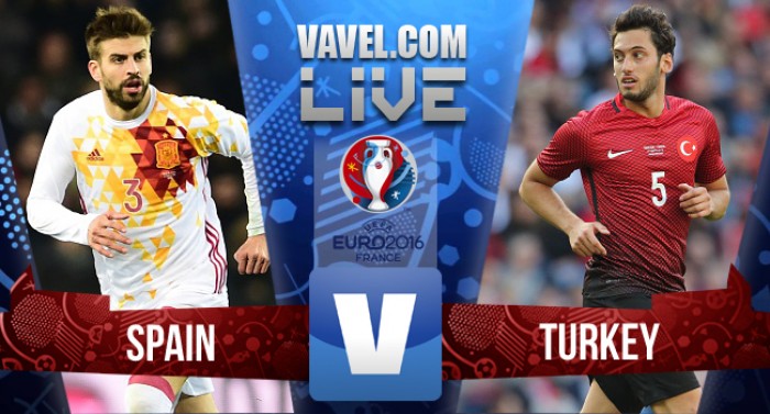 Resultado Espanha x Turquia na Eurocopa 2016 (3-0)