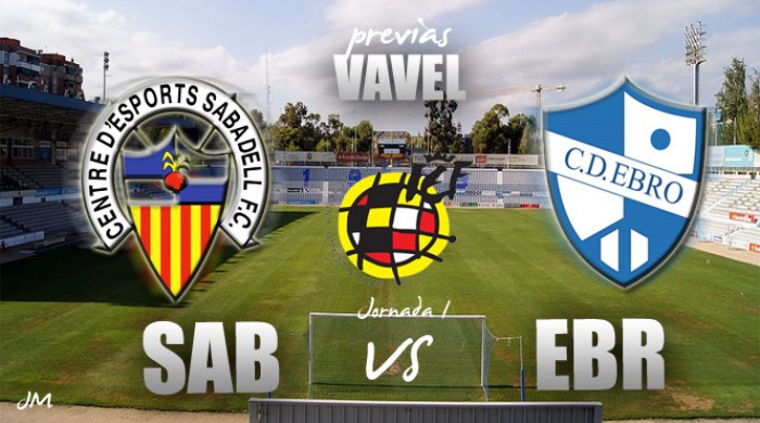 CE Sabadell - CD Ebro: “derbi” arlequinado para dar inicio a la liga