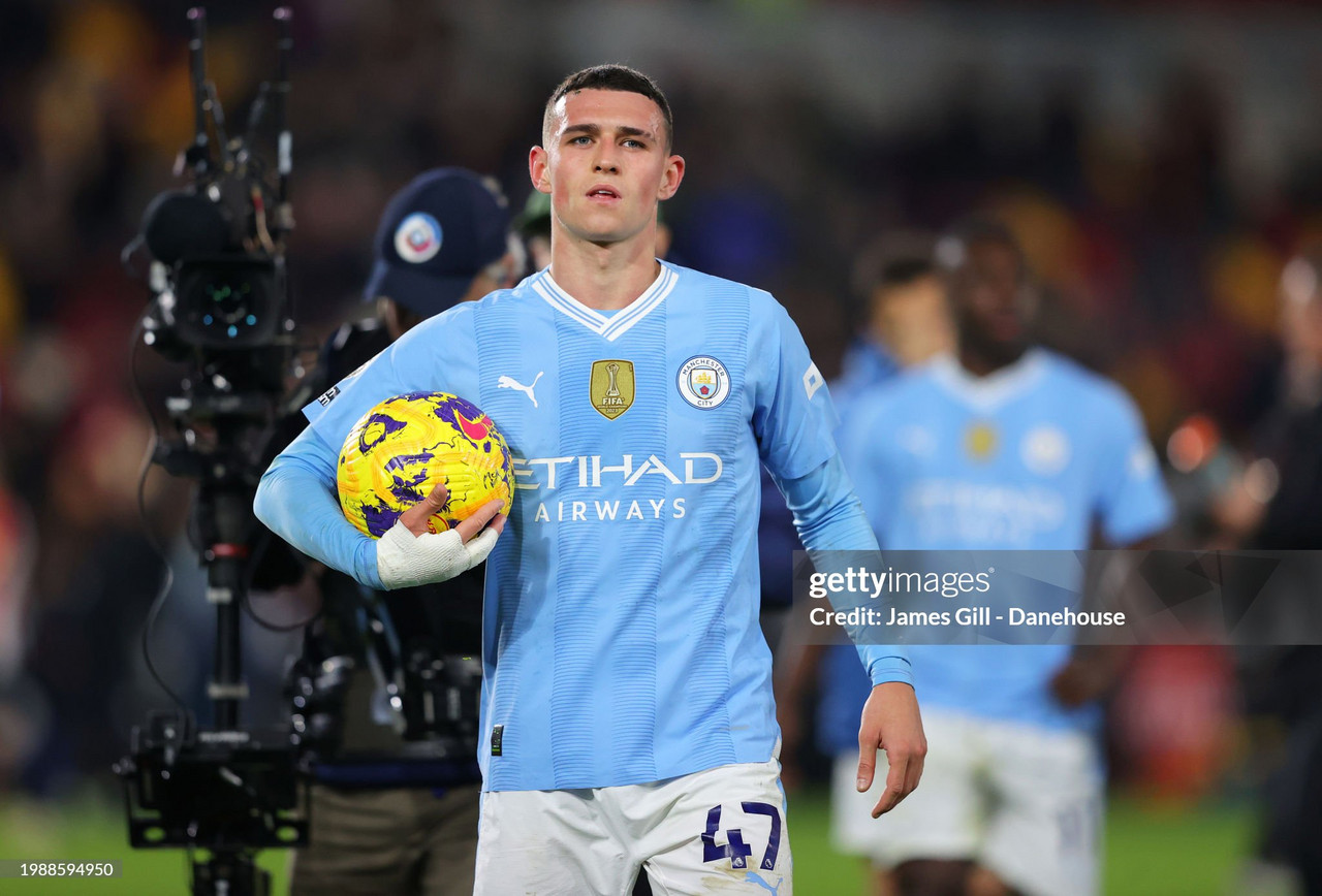 Guardiola: Foden is playing his "best season" after 3-1 win against Brentford