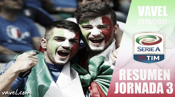 Resumen 3ª jornada Serie A: la Juventus ya es líder en solitario