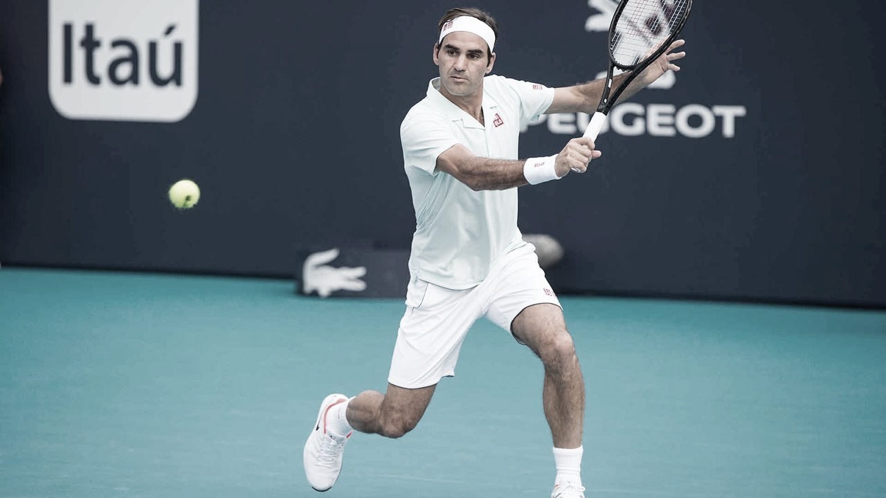 Em busca do tetracampeonato, Federer vence Medvedev e está nas quartas do Masters 1000 de Miami