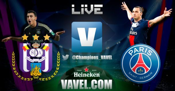 Diretta Anderlecht - Paris Saint Germain in Champions League