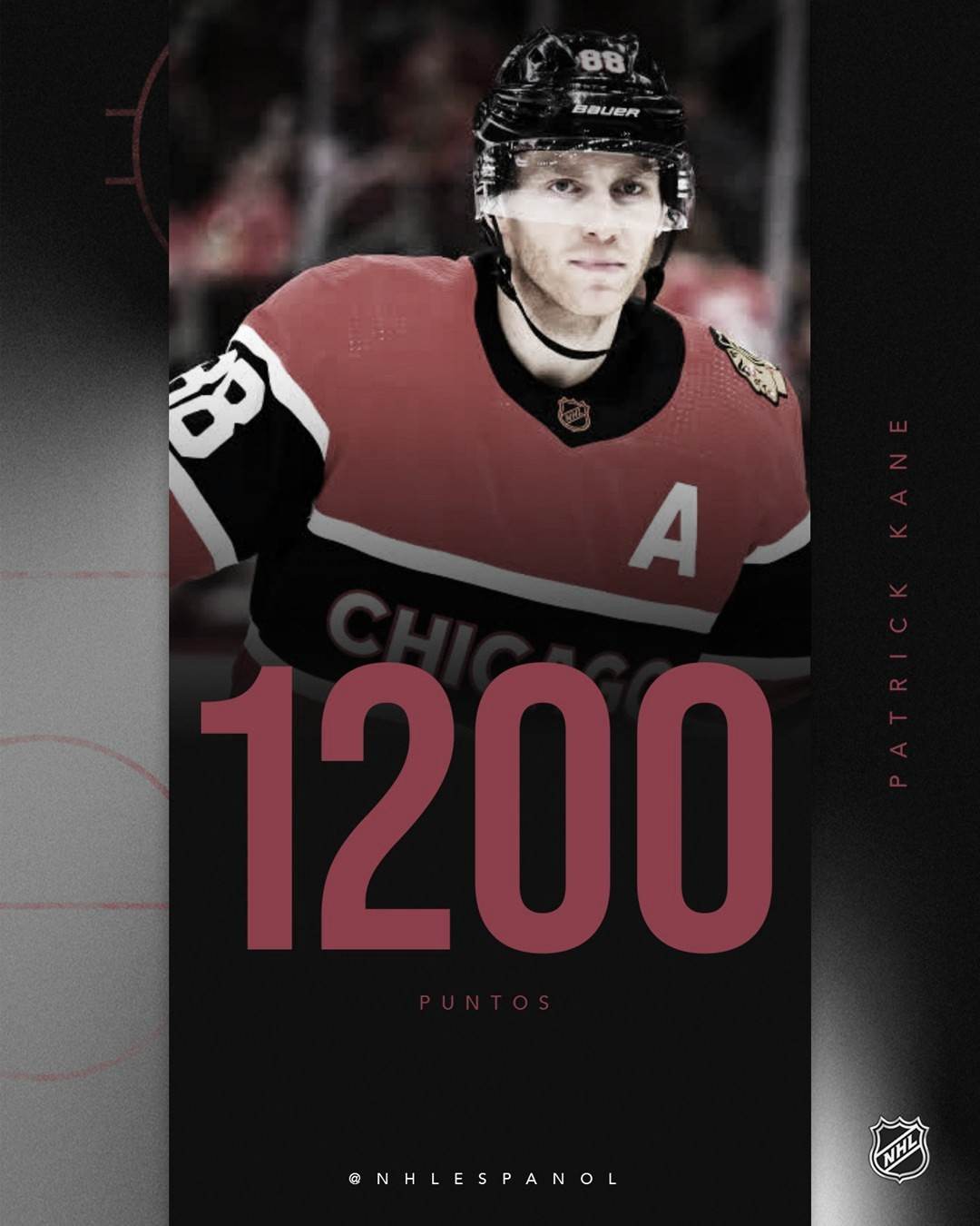 Patrick Kane llegó a los 1200 puntos
