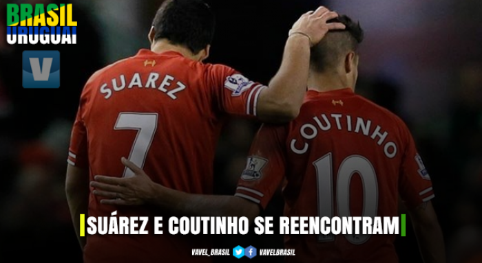 Amigos desde os tempos de Liverpool, Suárez e Coutinho se reencontram nas Eliminatórias