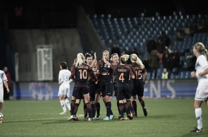 Montpellier e Lyon avançam na Champions Feminina com goleadas