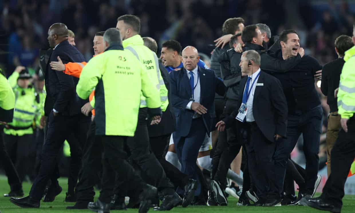 Patrick Vieira involved in altercation with pitch invader after Everton defeat