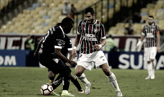 Autor de dois gols, Henrique Dourado celebra momento no Fluminense