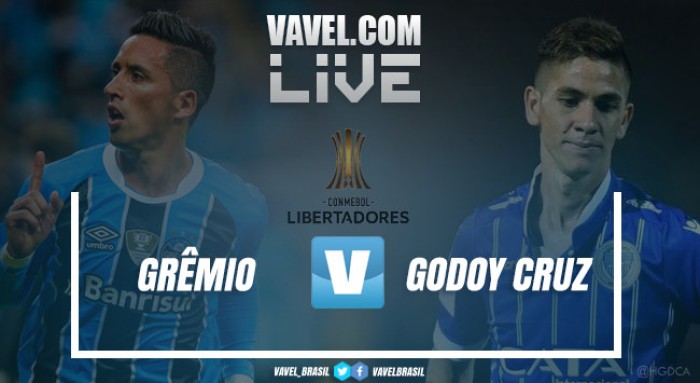 Resultado e gols Grêmio 2x1 Godoy Cruz na Copa Libertadores da América 2017 (3-1)