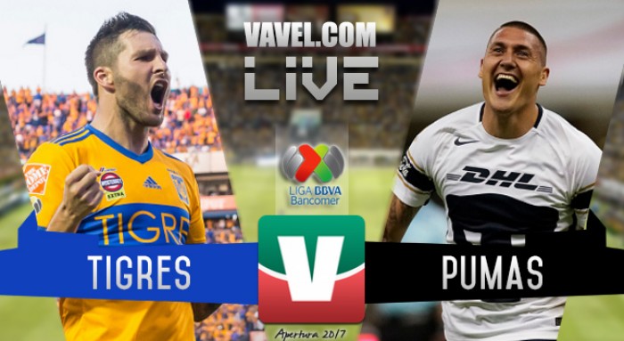 Resultado y goles del Tigres 2-0 Pumas de la Liga MX 2017 Resultado y goles del Tigres 2-0 Pumas de la Liga MX 2017