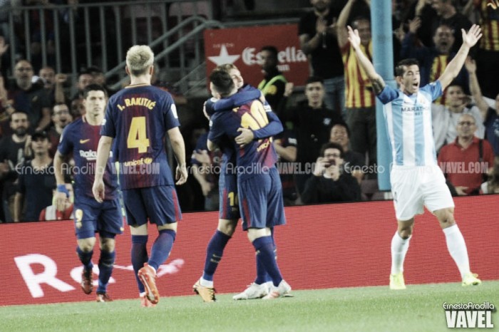 Em jogo de opostos, líder Barcelona vence e mantém Málaga na lanterna