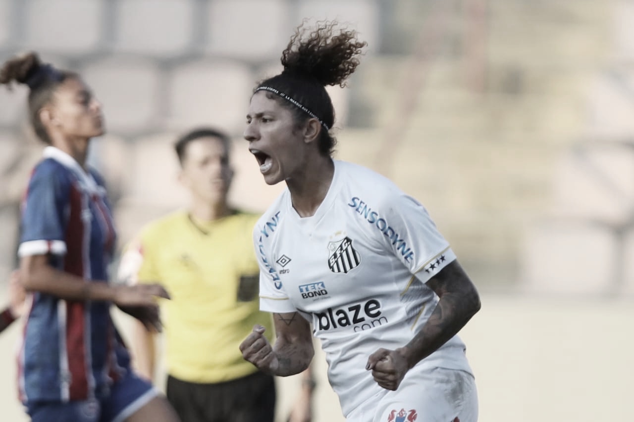 Cristiane marca duas vezes e Santos vence Bahia pelo Brasileirão Feminino 