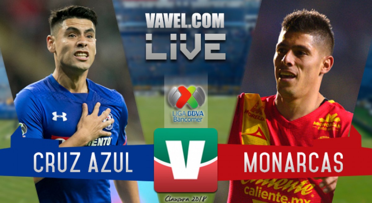 Resultado y goles del partido Cruz Azul 2-0 Monarcas Morelia en Liga MX 2018 Resultado y goles del partido Cruz Azul 2-0 Monarcas Morelia en Liga MX 2018