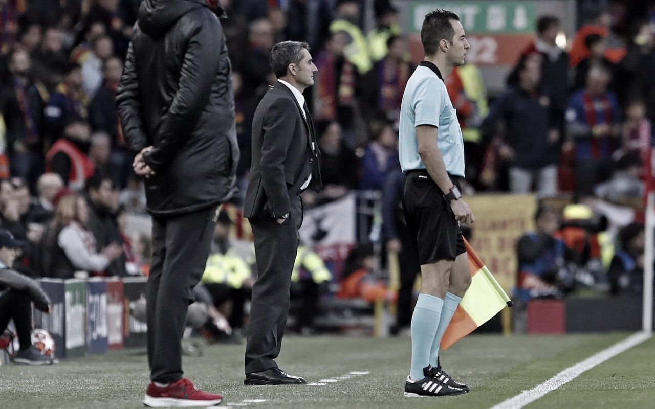Valverde lamenta eliminação do Barcelona na Champions League: “Voltou a acontecer” Valverde lamenta eliminação do Barcelona na Champions League: “Voltou a acontecer”