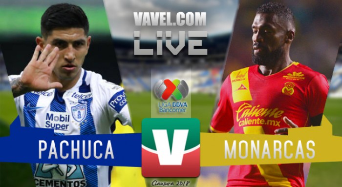 Resultados y goles Pachuca vs Monarcas Morelia en Liga MX 2018 (2-3)