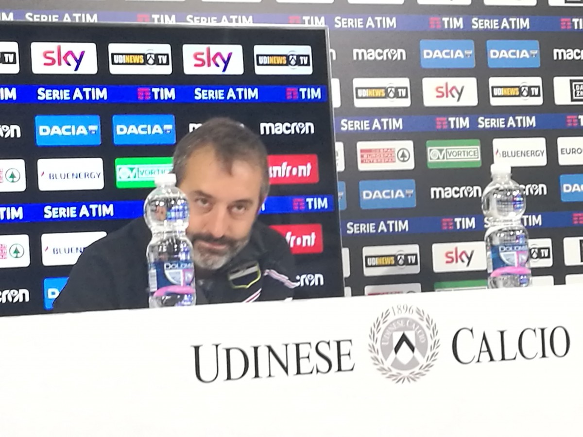 Sampdoria - Giampaolo: "Udinese più brillante, abbiamo giocato solo nell'ultima mezz'ora"