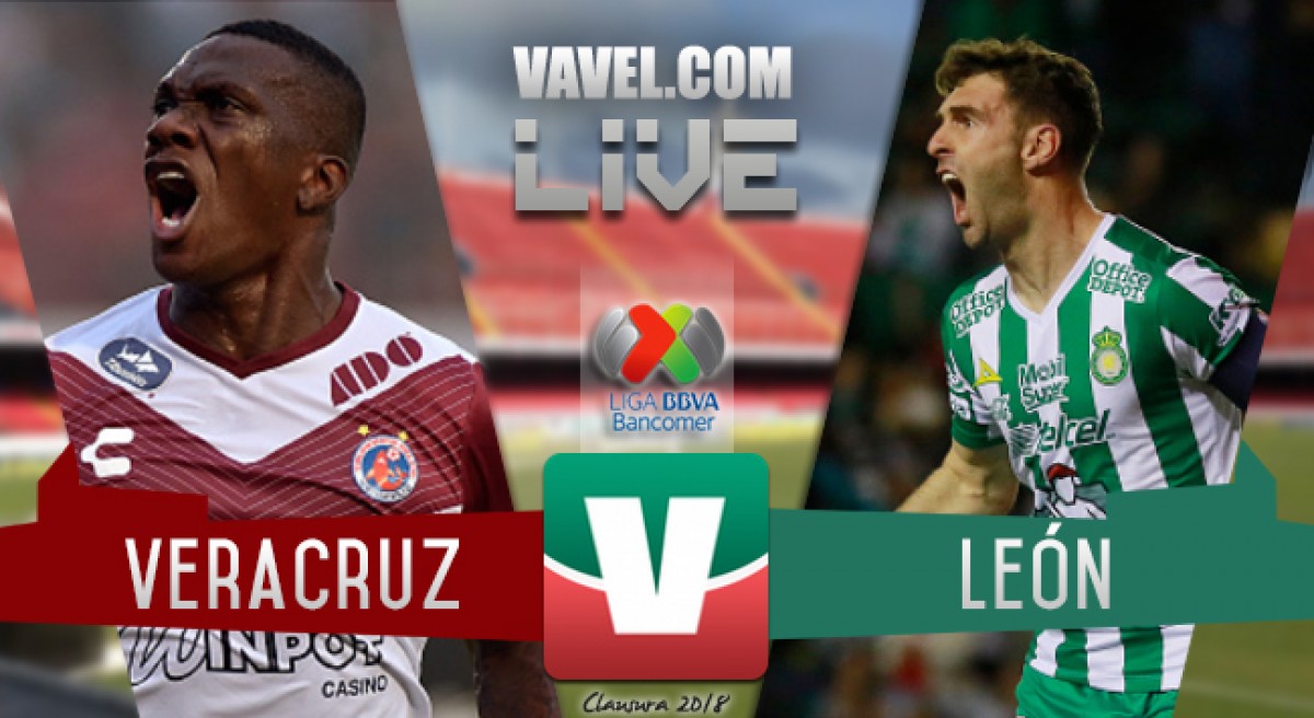 Resultado y goles del Veracruz vs León en la Liga MX (1-2) Resultado y goles del Veracruz vs León en la Liga MX (1-2)