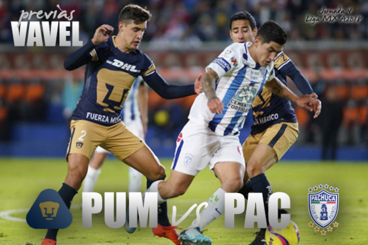 Previa Pumas - Pachuca; Por el paso perfecto en liga. Noticias en tiempo real