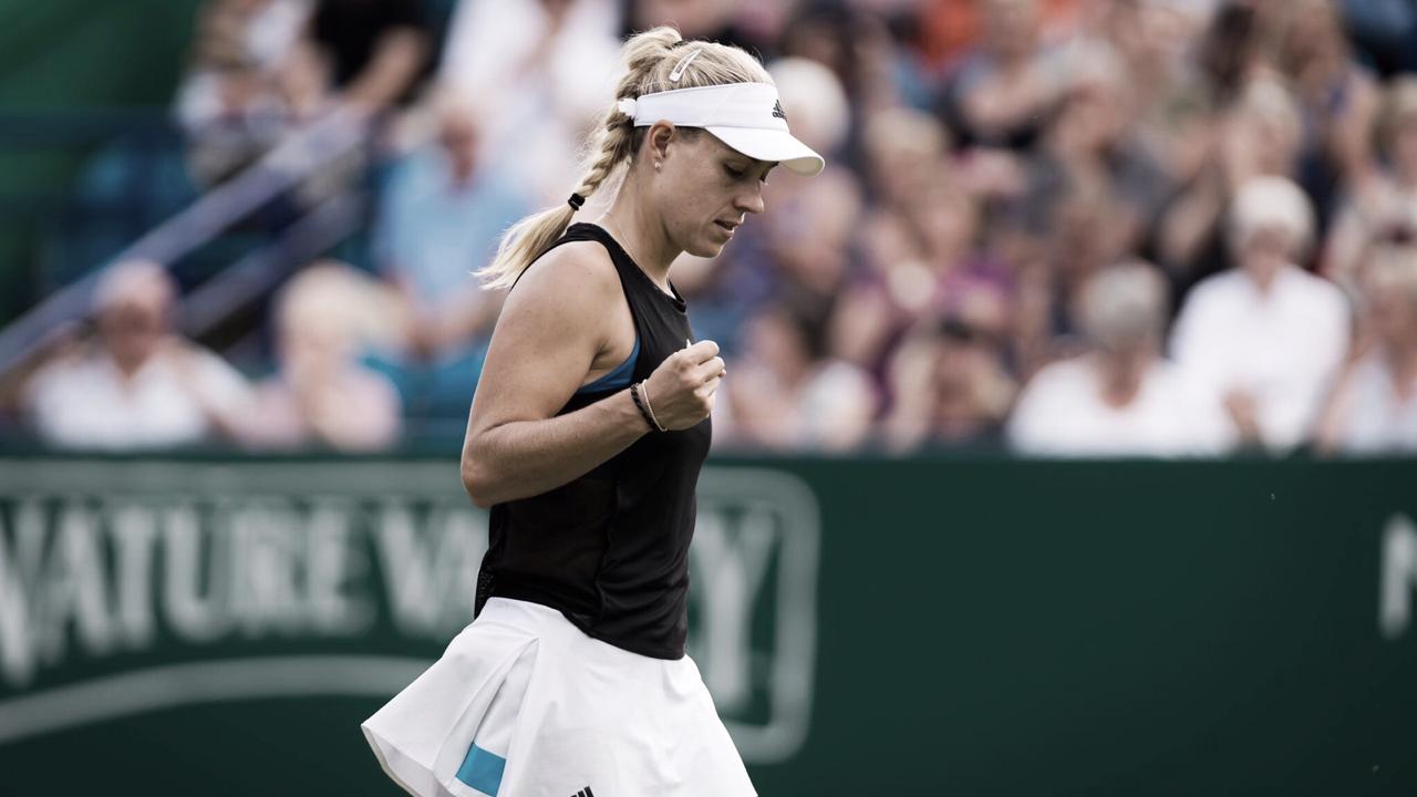 Sólida, Kerber bate Peterson com direito a 'pneu' e está nas quartas do WTA Premier de Eastbourne Sólida, Kerber bate Peterson com direito a 'pneu' e está nas quartas do WTA Premier de Eastbourne