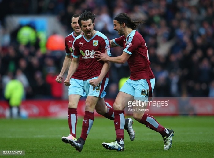 Joey Barton in Lukas Jutkiewicz out on a busy day for Burnley