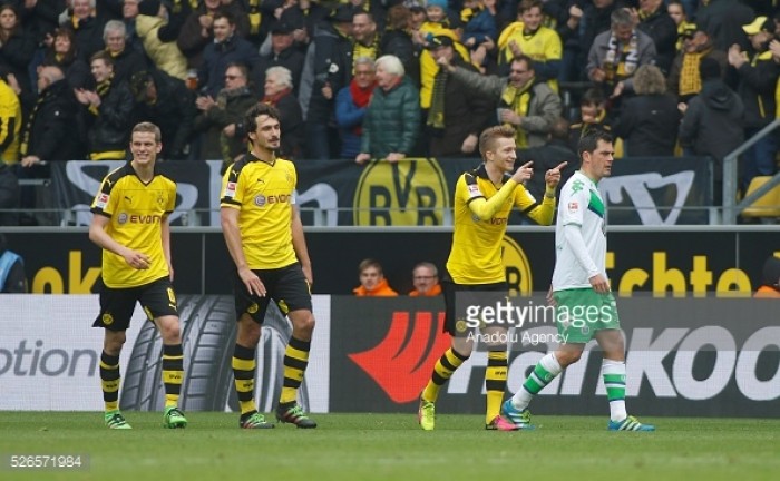 Wolfsburg vs Borussia Dortmund in the German Bundesliga