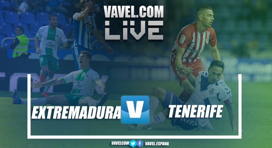 Resumen del Extremadura 1-0 Tenerife en vivo y en directo online en LaLiga 1|2|3 2018-19