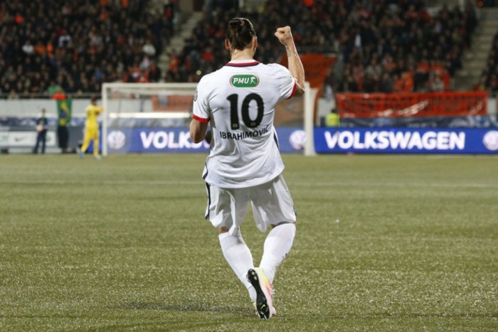 Lorient 0-1 PSG: Una diablura de Zlatan mete al PSG en la final de la Copa Francesa