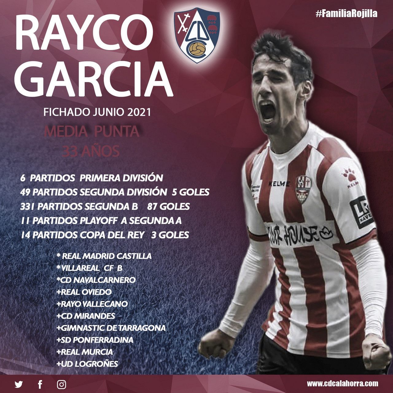 Rayco García, canterano blanco, firma por el CD Calahorra Rayco García, canterano blanco, firma por el CD Calahorra