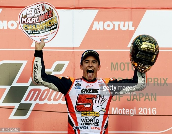 Marquez claims the 2016 MotoGP championship with his first win in Motegi