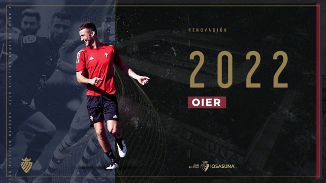 Oier Sanjurjo renueva con Osasuna hasta 2022