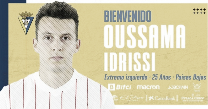 Idrissi, cedido al Cádiz hasta final de temporada