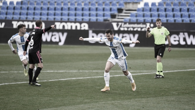 Javi Hernández se estrena como goleador en el Leganés