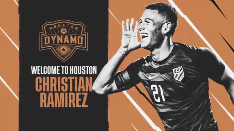 Christian Ramirez firma
con Houston Dynamo Christian Ramirez firma
con Houston Dynamo