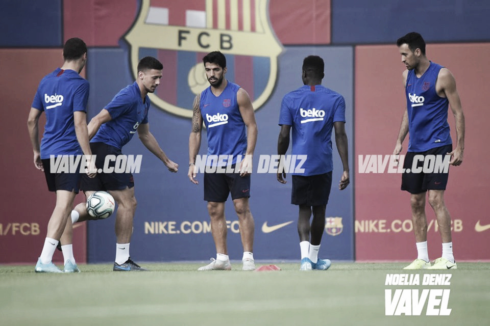 Último entreno del FC Barcelona antes del estreno liguero Último entreno del FC Barcelona antes del estreno liguero