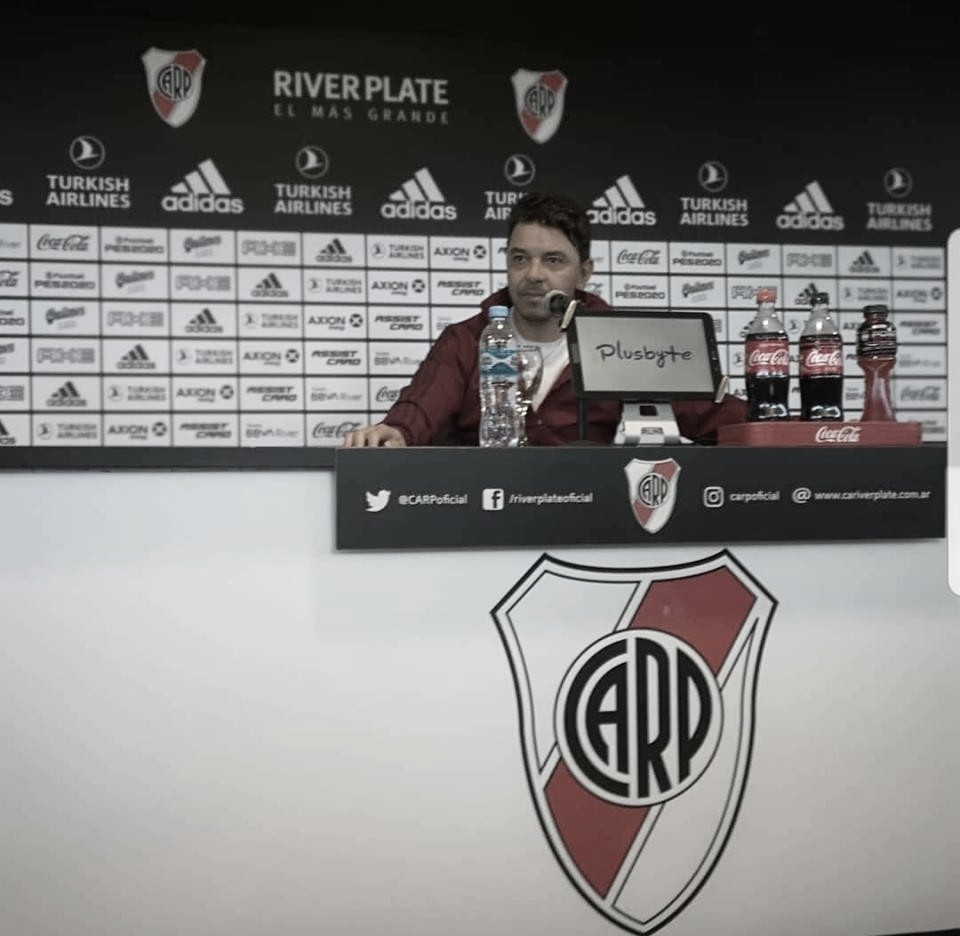 Marcelo Gallardo: "No sé de donde salió que pedí que mis jugadores no sean titulares en Argentina" Marcelo Gallardo: "No sé de donde salió que pedí que mis jugadores no sean titulares en Argentina"