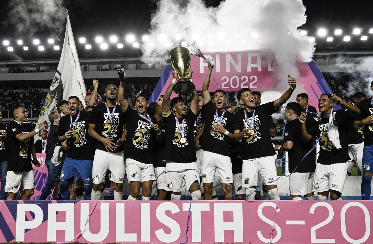 Campeão! Santos supera Corinthians no agregado e conquista Paulistão Sub-20