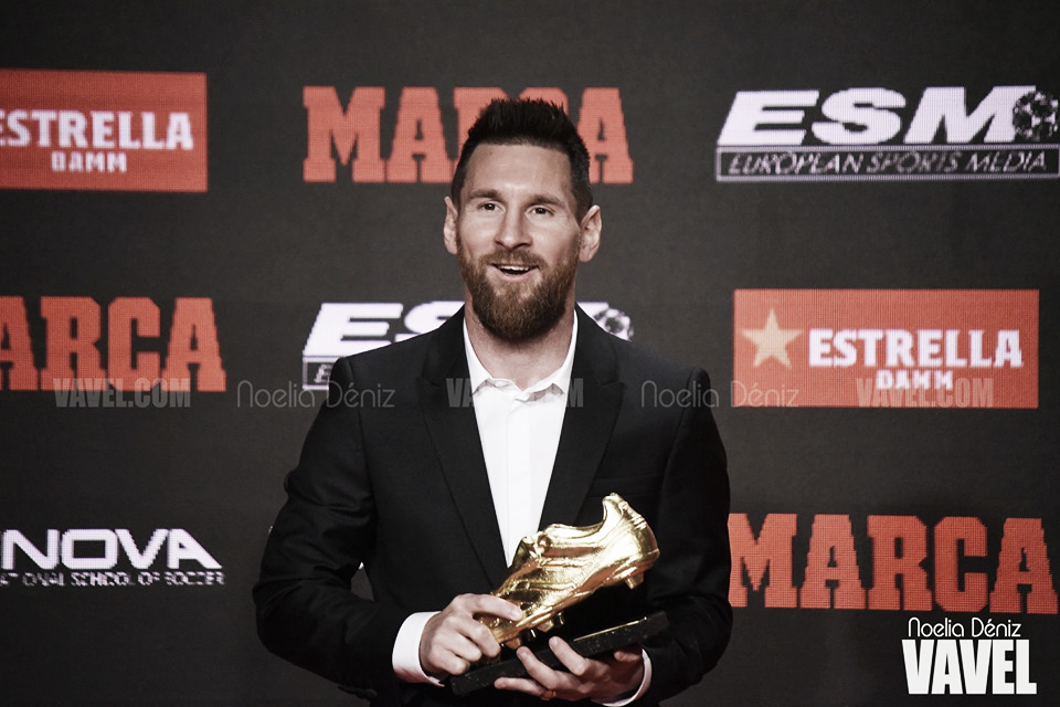 Leo Messi recoge su sexta Bota de Oro Leo Messi recoge su sexta Bota de Oro