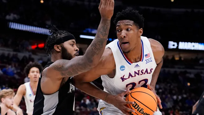 Summary and highlights of Kansas Jayhawks 76-50 Miami Hurricanes IN NCAA REGIONAL FINAL