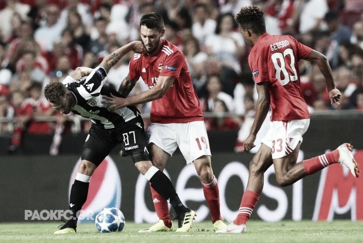 Benfica e PAOK ficam no empate na partida de ida dos playoffs da Champions League