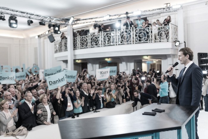 Sebastian Kurz, líder del ÖVP, consigue el primer puesto en las elecciones austriacas