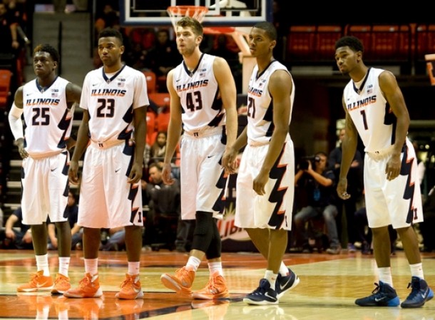 UIC Flames - Illinois Fighting Illini Live Update And Score Of 2015 College Basketball (79-83)