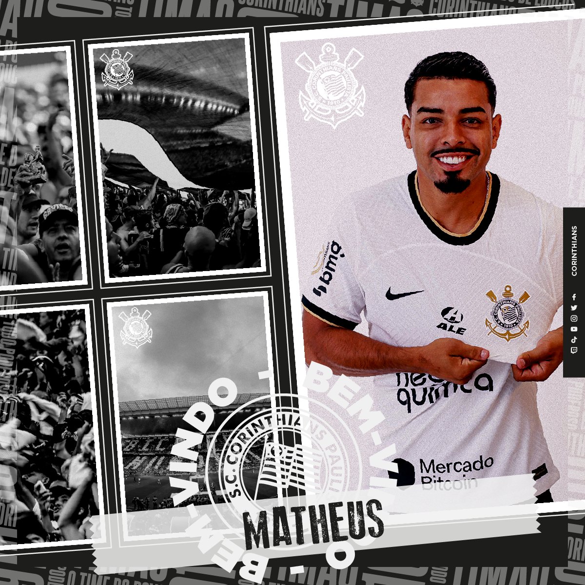 Corinthians anuncia a contratação do lateral Matheus Bidu, ex-Cruzeiro