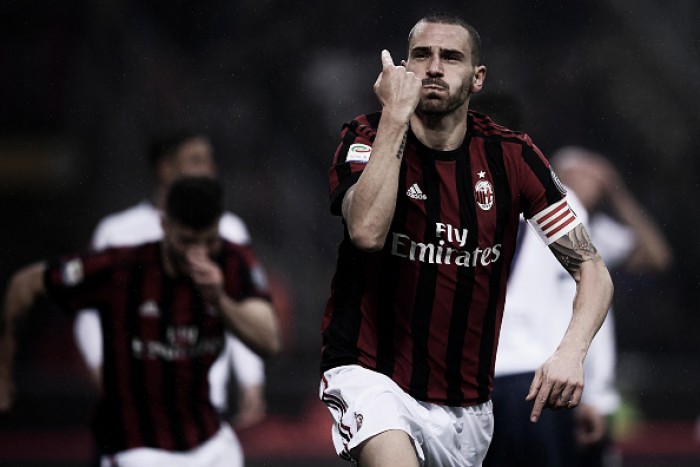 Primeiro gol de Bonucci e centésimo jogo de Bonaventura: Milan vence Crotone em casa