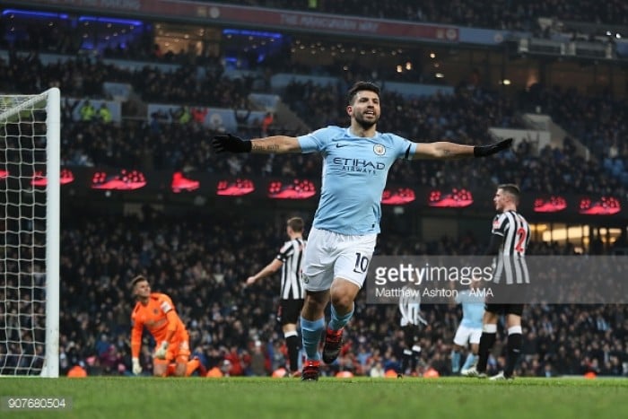 Manchester City 3-1 Newcastle United: Aguero hat-trick powers City to victory