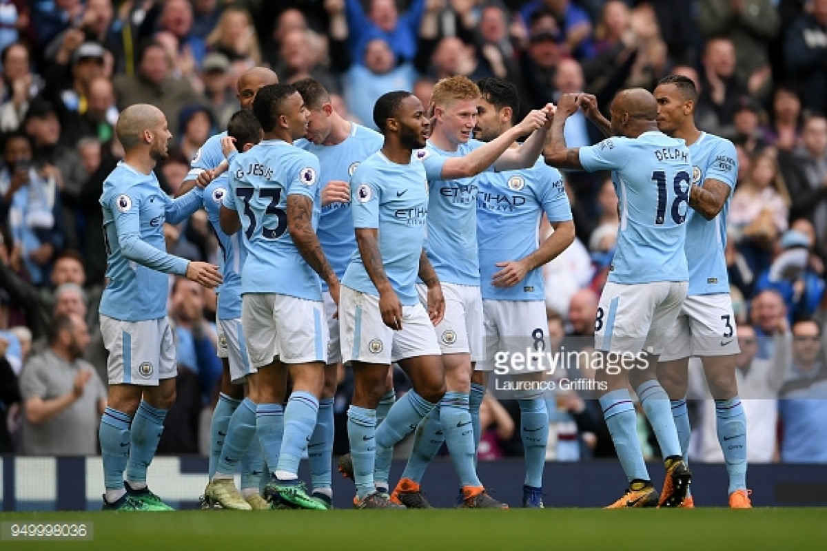 Manchester City 5-0 Swansea City: Champions continue party on pitch with route of Swans