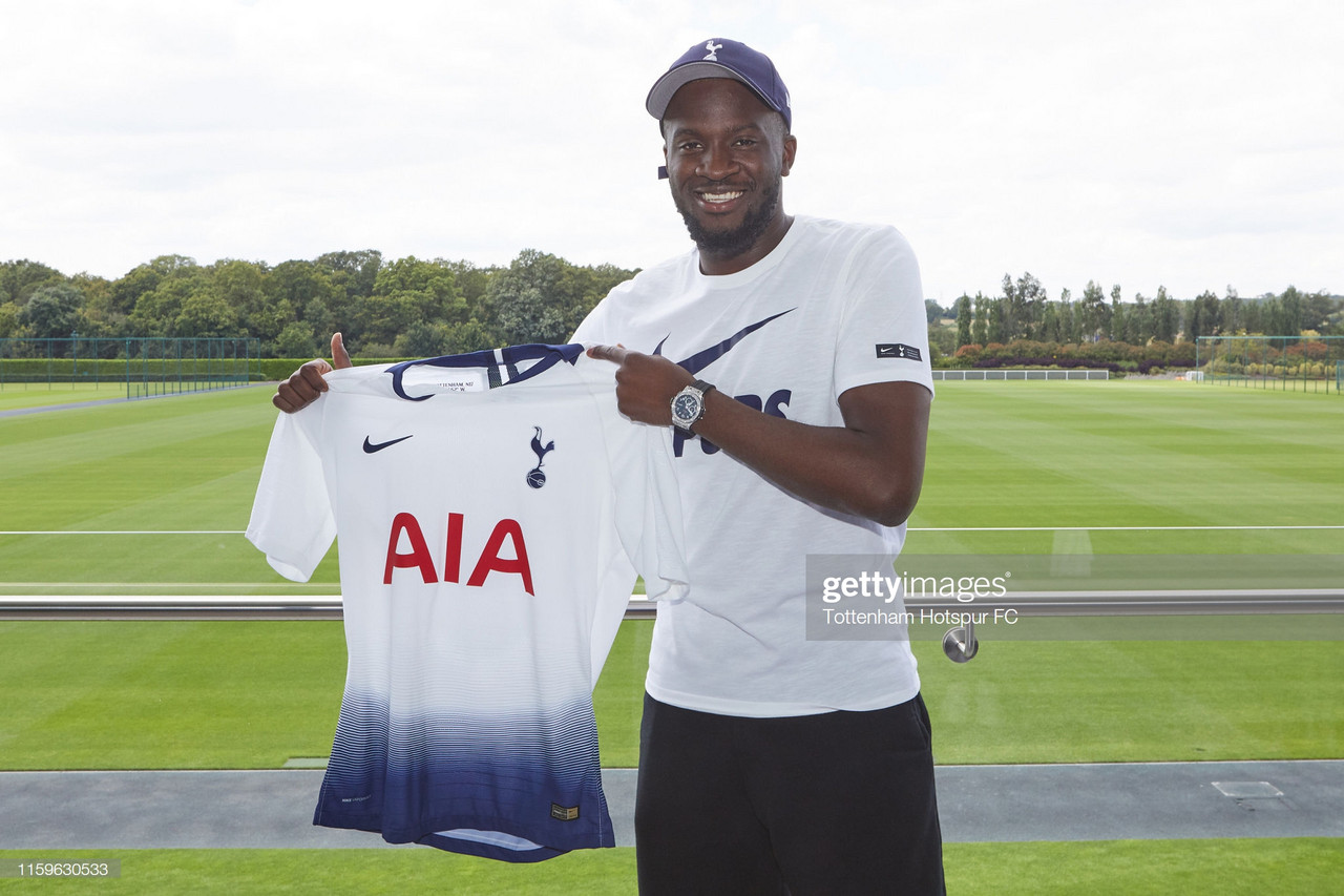 Tanguy Ndombele joins Tottenham Hotspur for a club-record transfer fee
