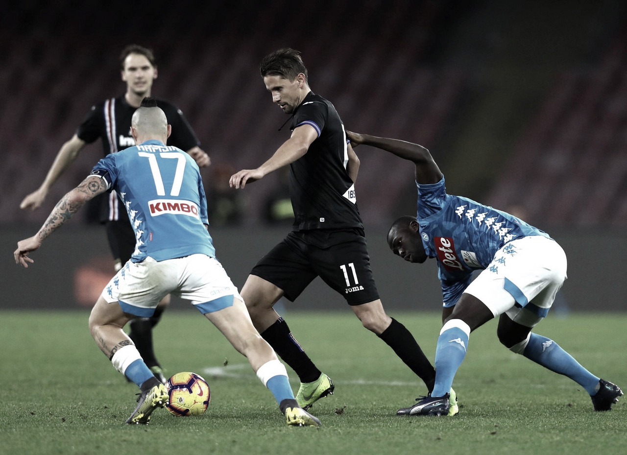 Napoli vence Sampdoria com autoridade e diminui diferença para Juventus Napoli vence Sampdoria com autoridade e diminui diferença para Juventus