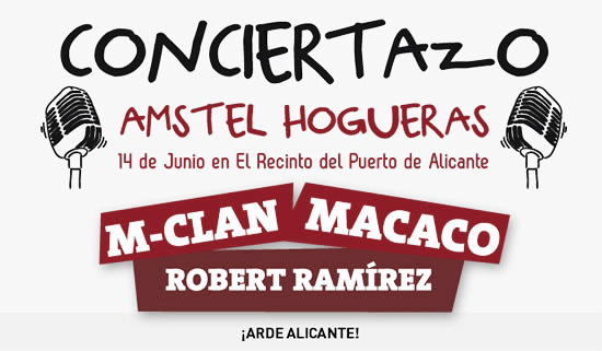 M-Clan y Macaco en el Conciertazo Amstel Hogueras de Alicante