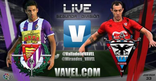 Resultado Real Valladolid - CD Mirandés en la Liga Adelante 2015 (2-1)